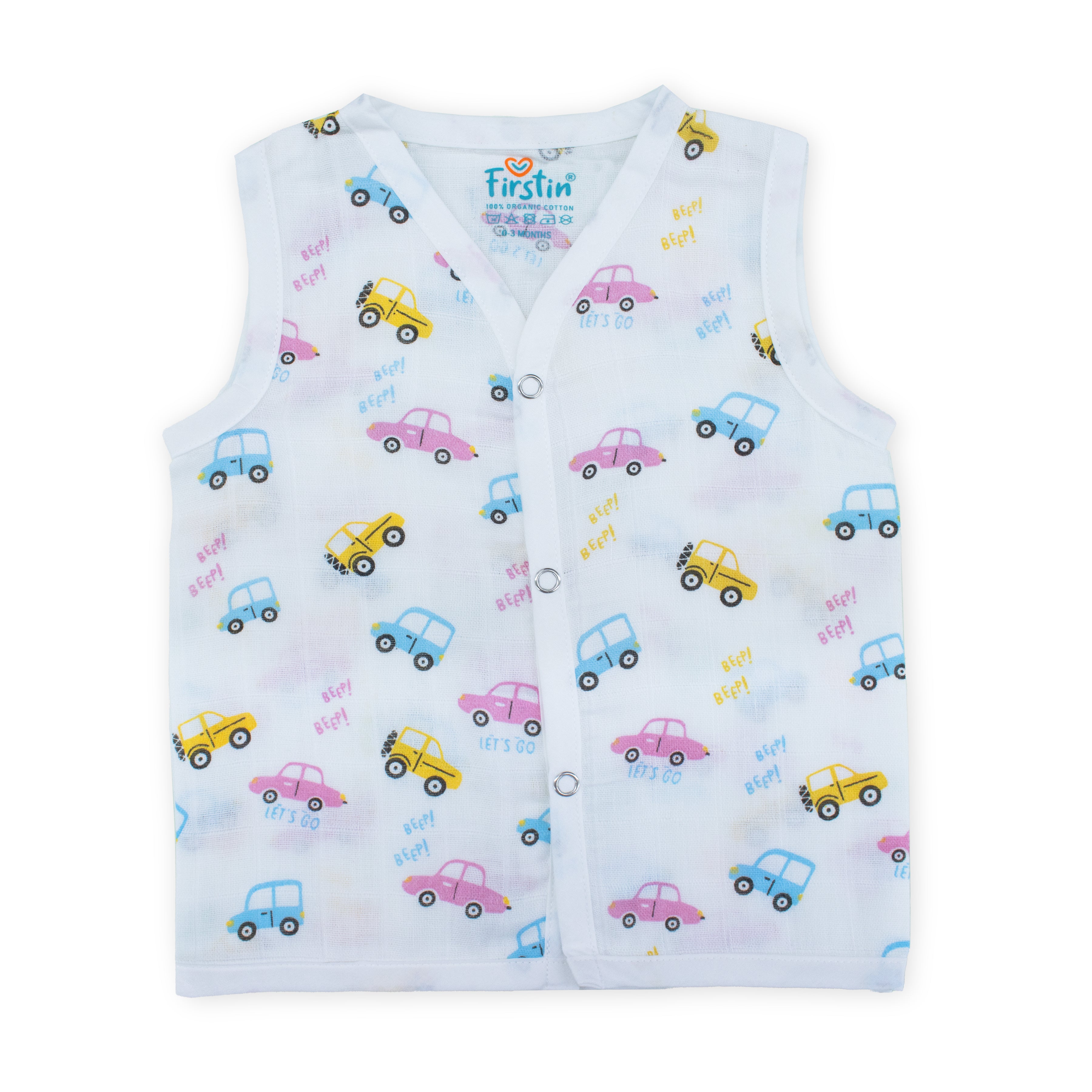 Muslin Button Type Jablas | Muslin Front Button Top For Babies