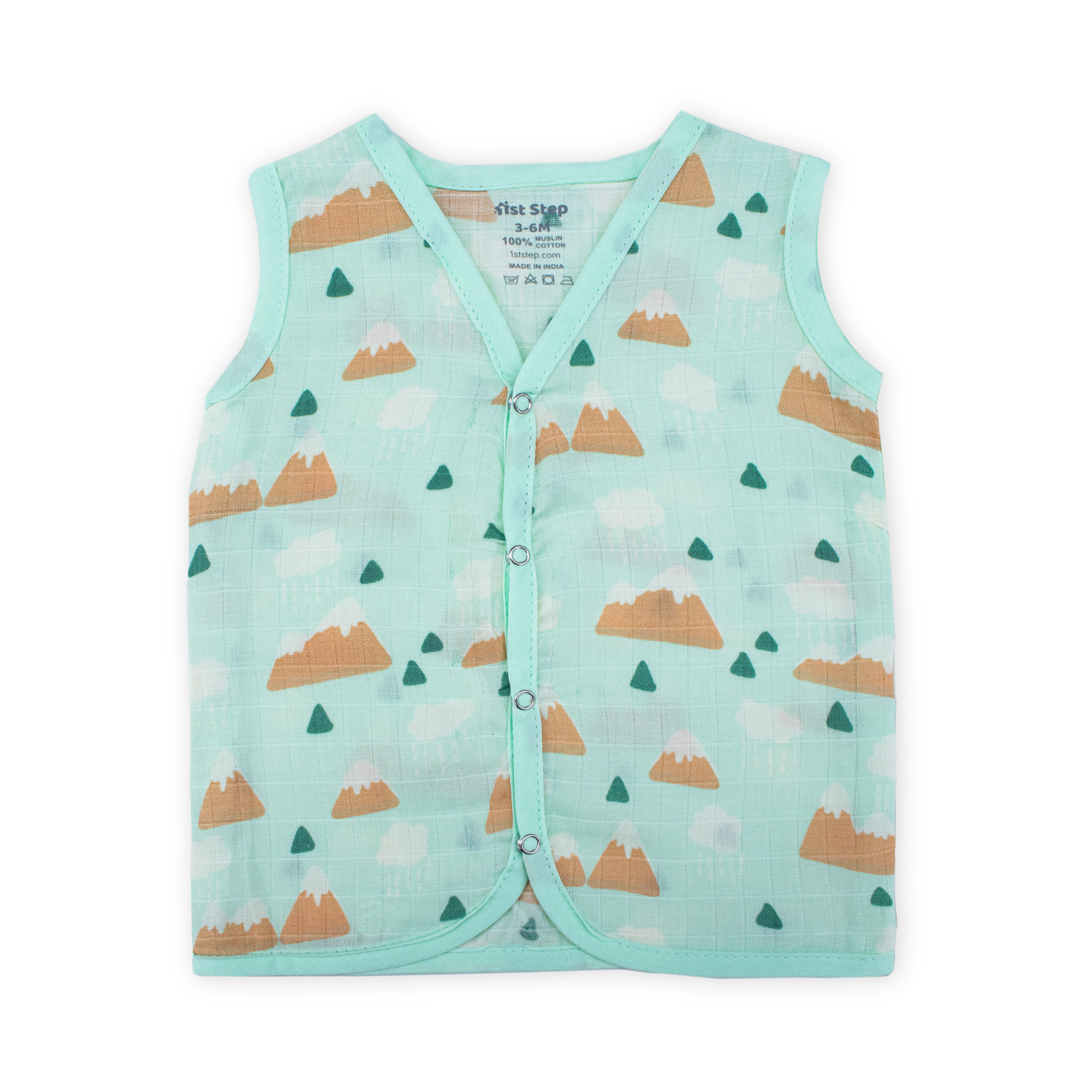 Muslin Button Type Jablas | Muslin Front Button Top For Babies