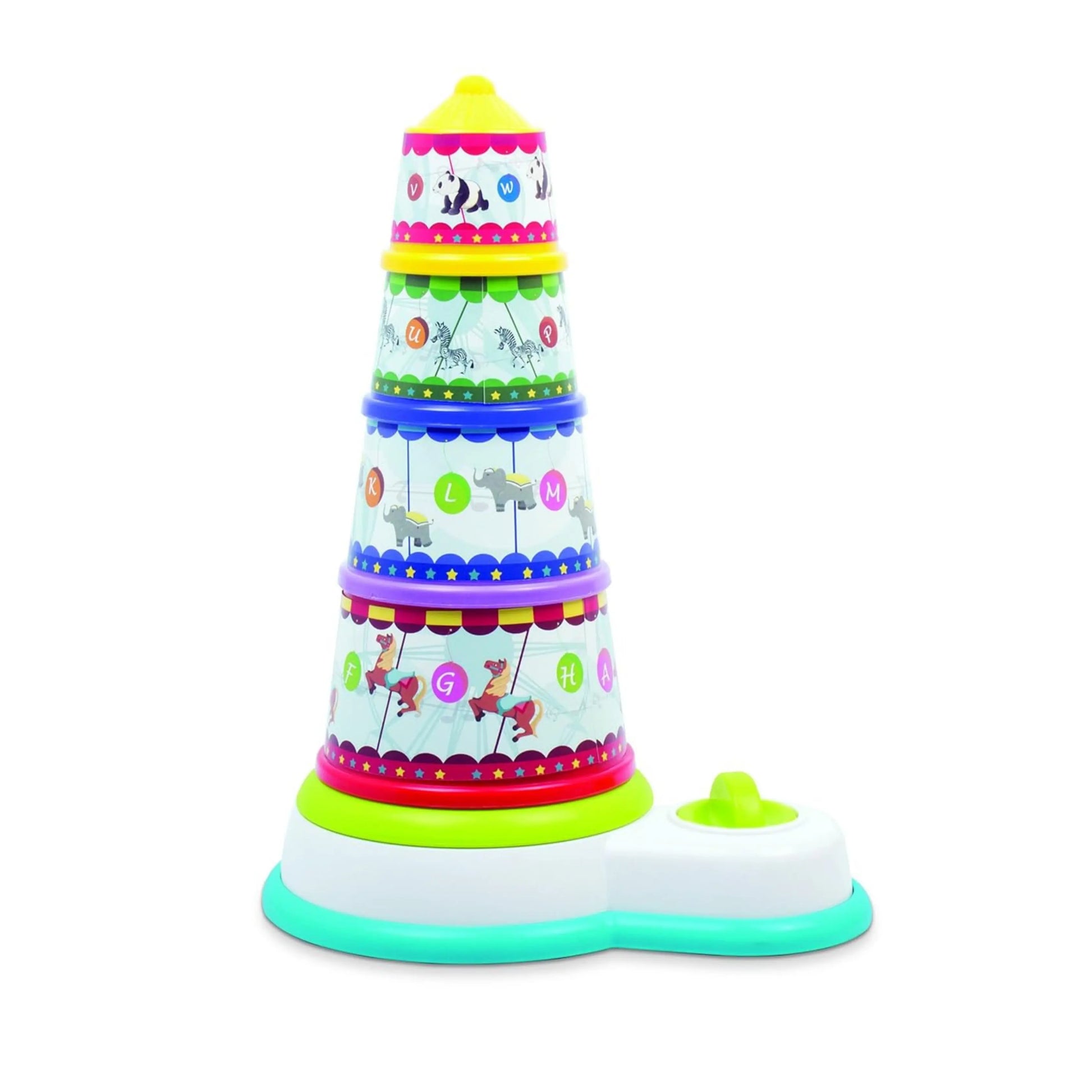 Giggles Funskool - Melody Funfair, Multicolour Musical Stacking Toy, Toy for Kids, Helps to Sort, Stack and Nest, 12 Months & Above, Infant and Preschool Toys Giggles Funskool