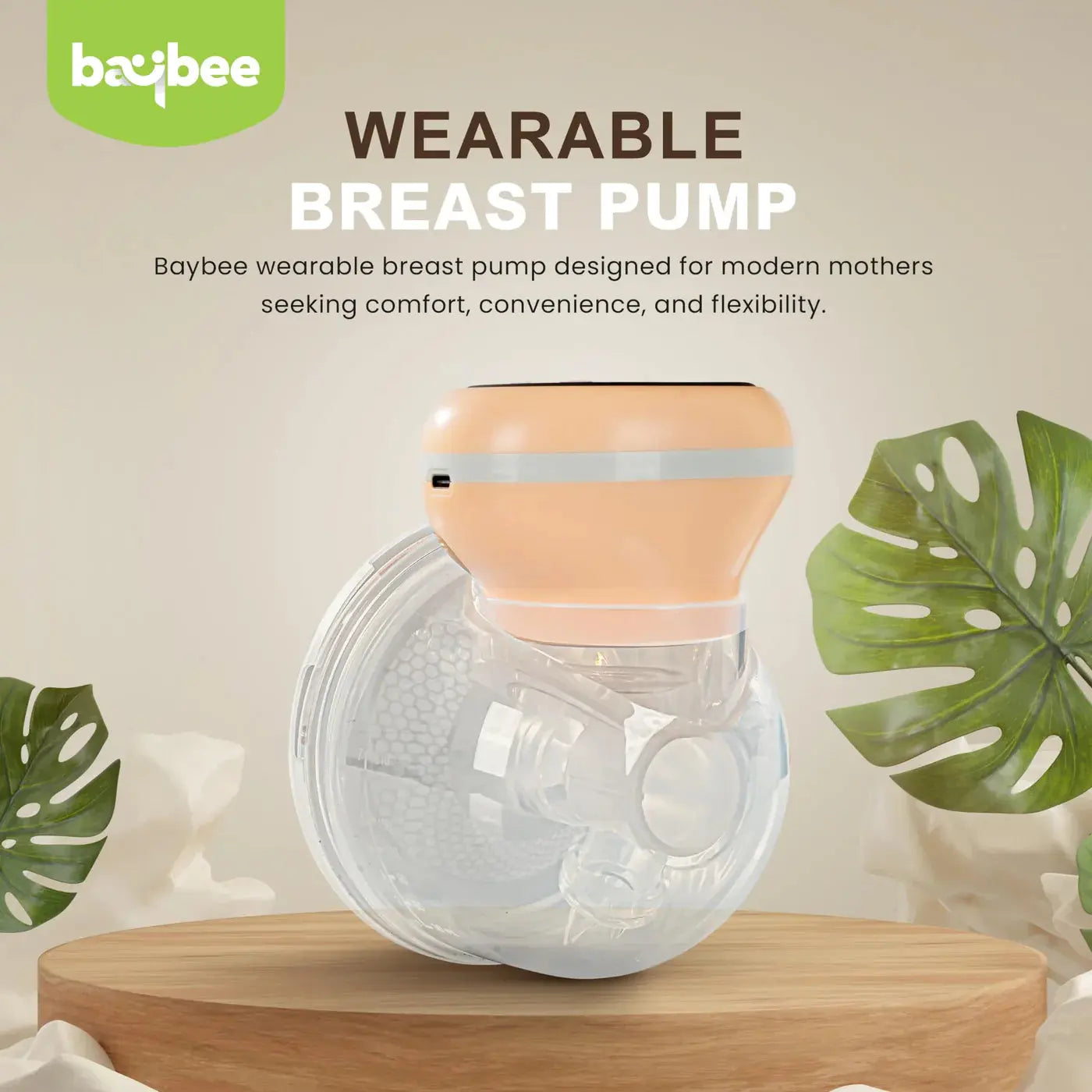 Baybee LED Screen - Wearable Electric Breast Pump | 3 Modes & 12 Levels | LED Screen Display | Light Weight & Portable | BPA Free - 150ml Capacity Milk cup baybee