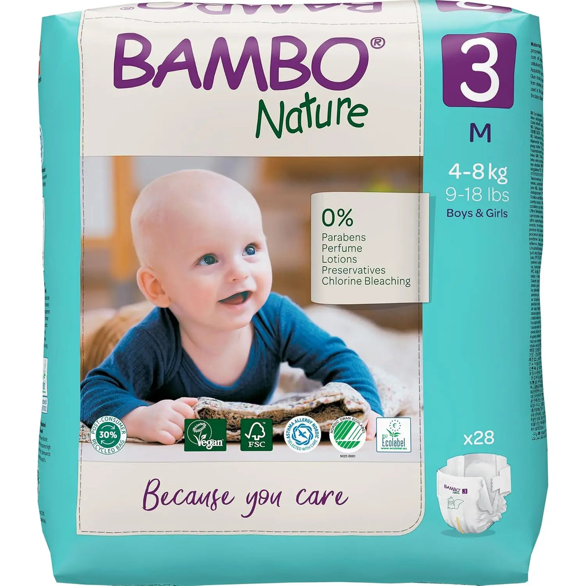Bambo Nature Premium Tape Diapers – Eco-Friendly, Skin-Safe (XXS to XXL)