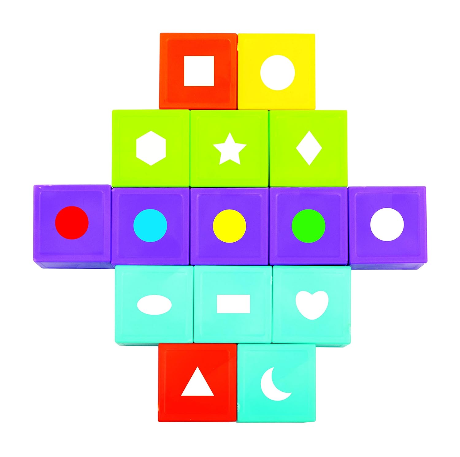 Funskool Giggles, Learning Blocks, Educational Blocks, Teaches Alphabet, Numbers, Shapes & Colours, 3 Years & Above, Preschool Toys, Multicolor