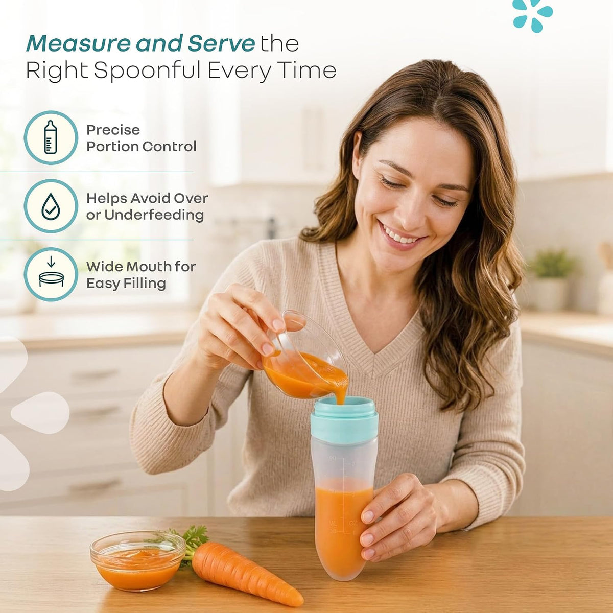 R for Rabbit First Feed Baby Food Feeder 90ml | Soft Silicone Spoon Feeder for Kids 12+ Months – Blue