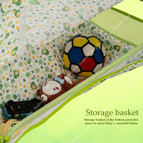 Baybee Enchant Baby Swing Cradle for Baby – Baby Cradle Swing Jhula with Mosquito Net, Storage Basket & Wheels | Newborn to 12 Months
