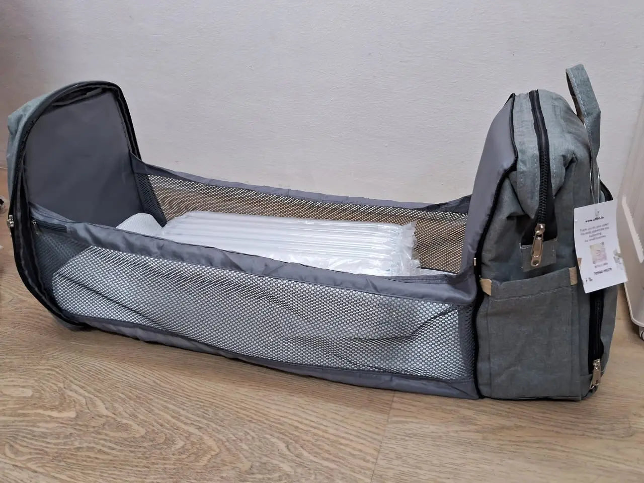 Diaper Bag with Changing Station | Mummy Bag With Bassinet | Diaper Bags | Bed Changing Bagpack babee D