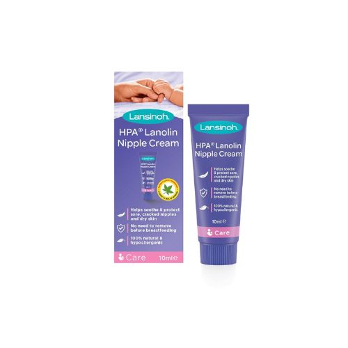 Lansinoh HPA Lanolin Nipple Cream 10ml | 100% Natural Relief for Cracked & Sore Nipples | Safe for Baby | Breastfeeding Moms