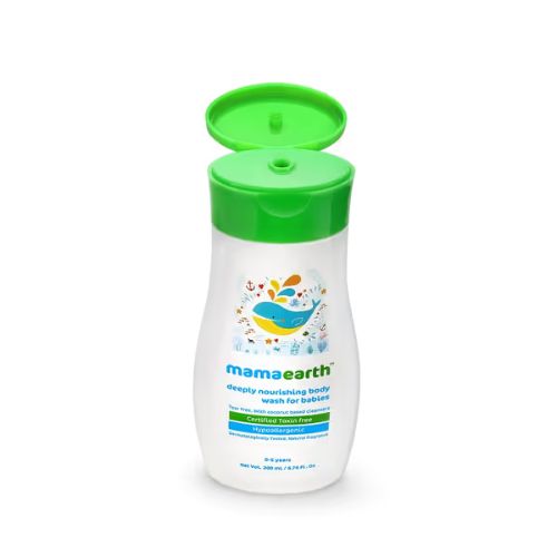 Mamaearth Baby Deeply Nourishing Body Wash 200ml | Tear-Free | With Coconut-Based Cleanser