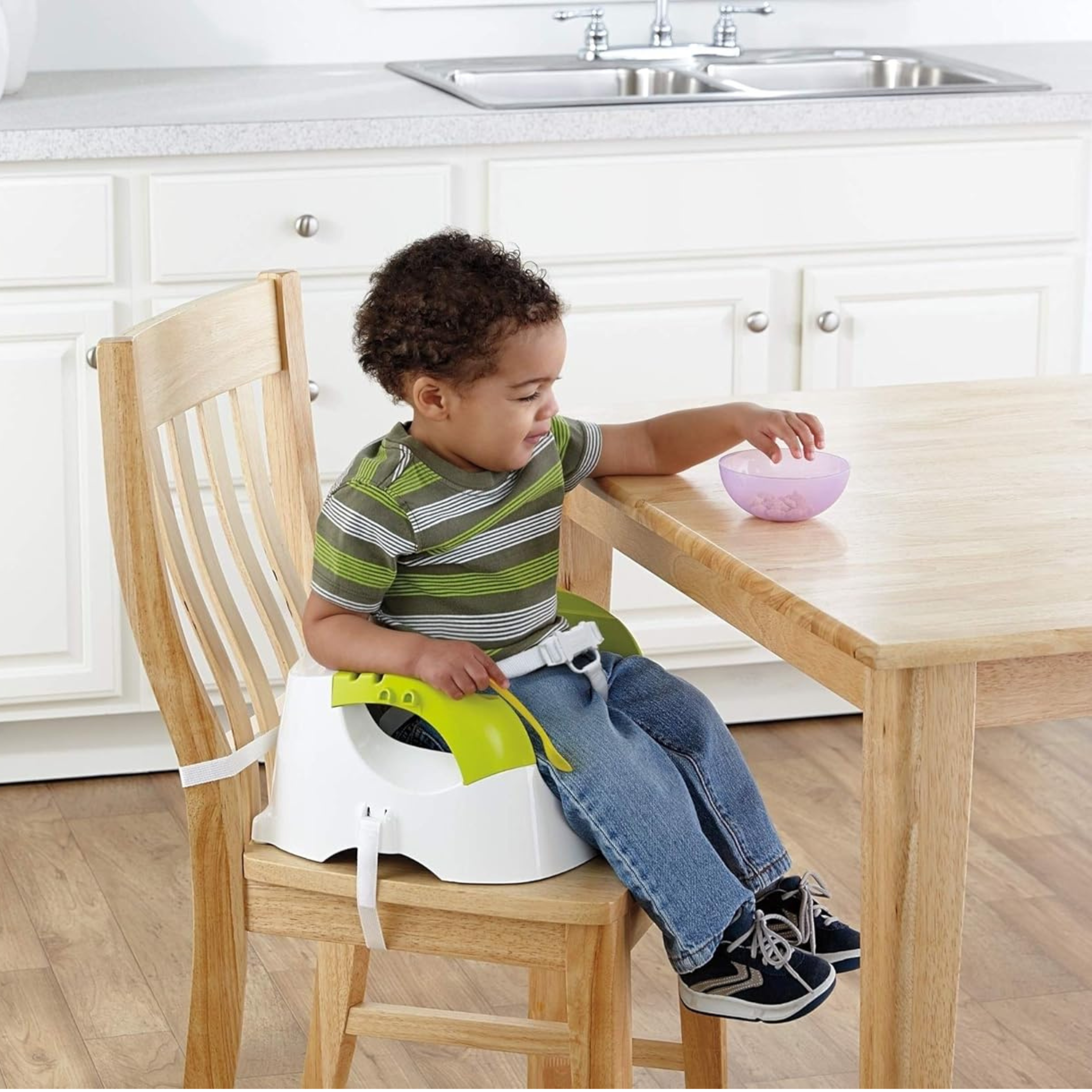 Fisher-Price Quick Clean N' Go Booster - Basic, Multi Color, 1 Count (Pack of 1) (BCD26)