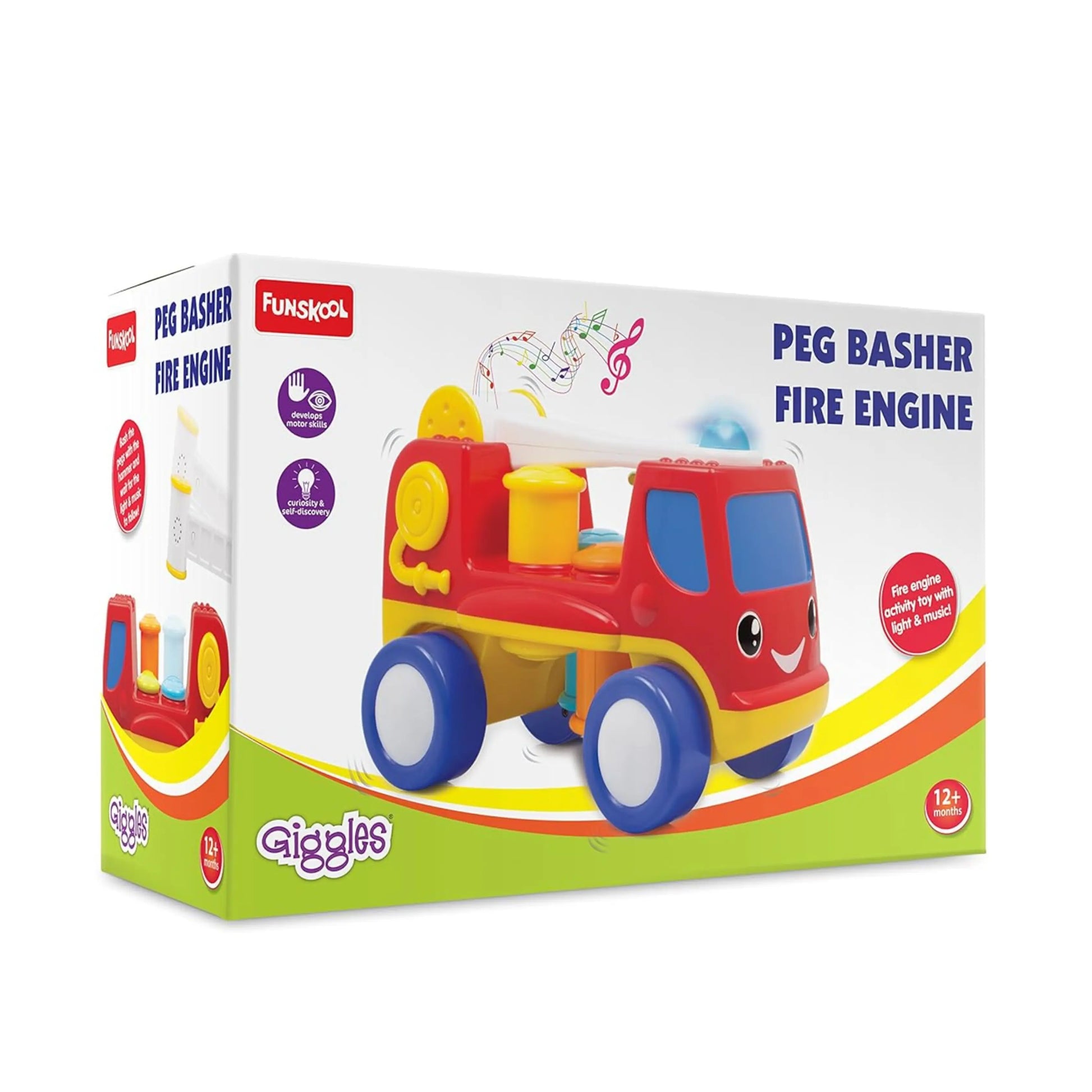 Giggles Peg Basher Fire Engine - 18M+ Giggles Funskool