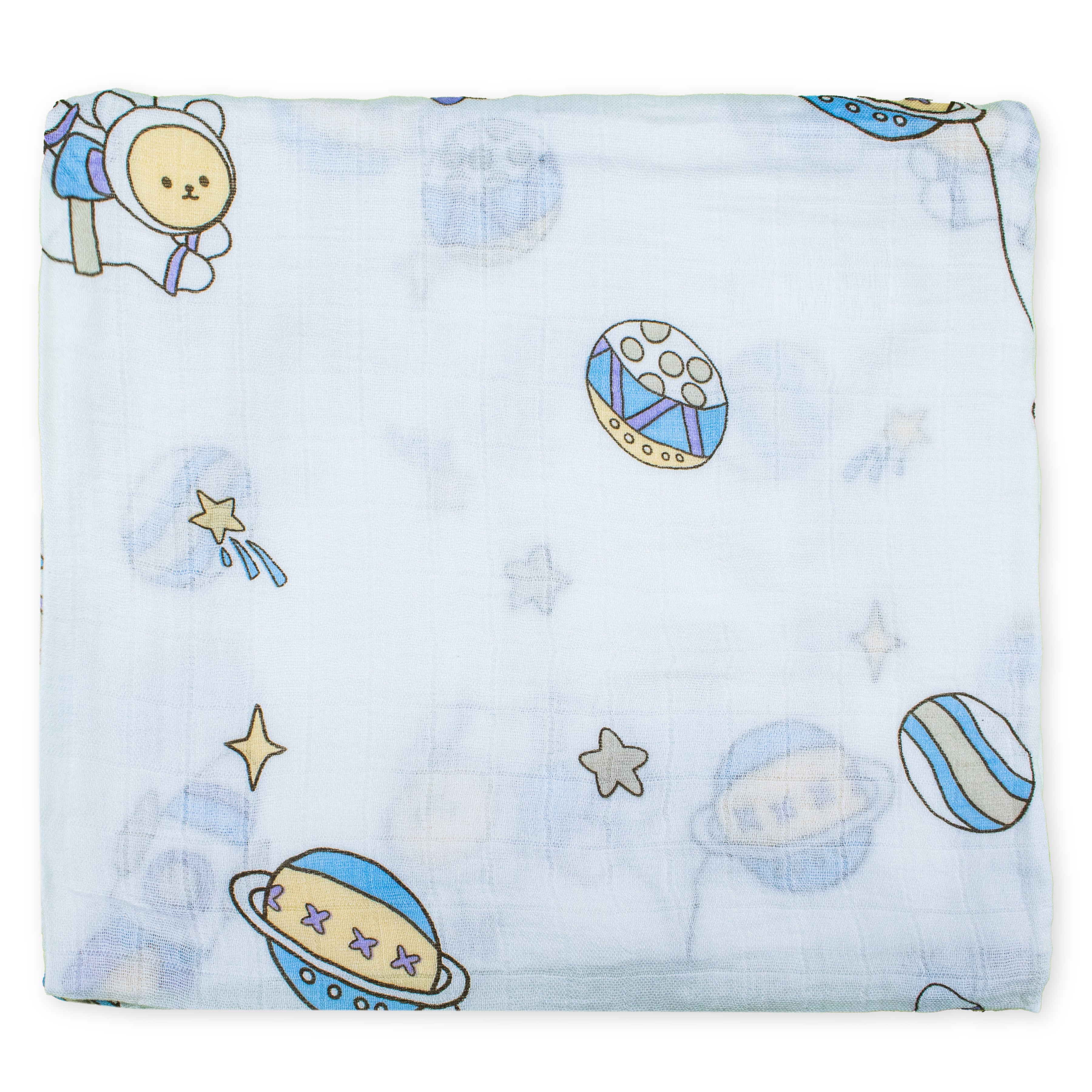 Organic 100% Cotton Baby Muslin Swaddle Cloth | Ultra-Soft & Breathable | 110×110 cm | Newborn–12 Months | Pack of 1