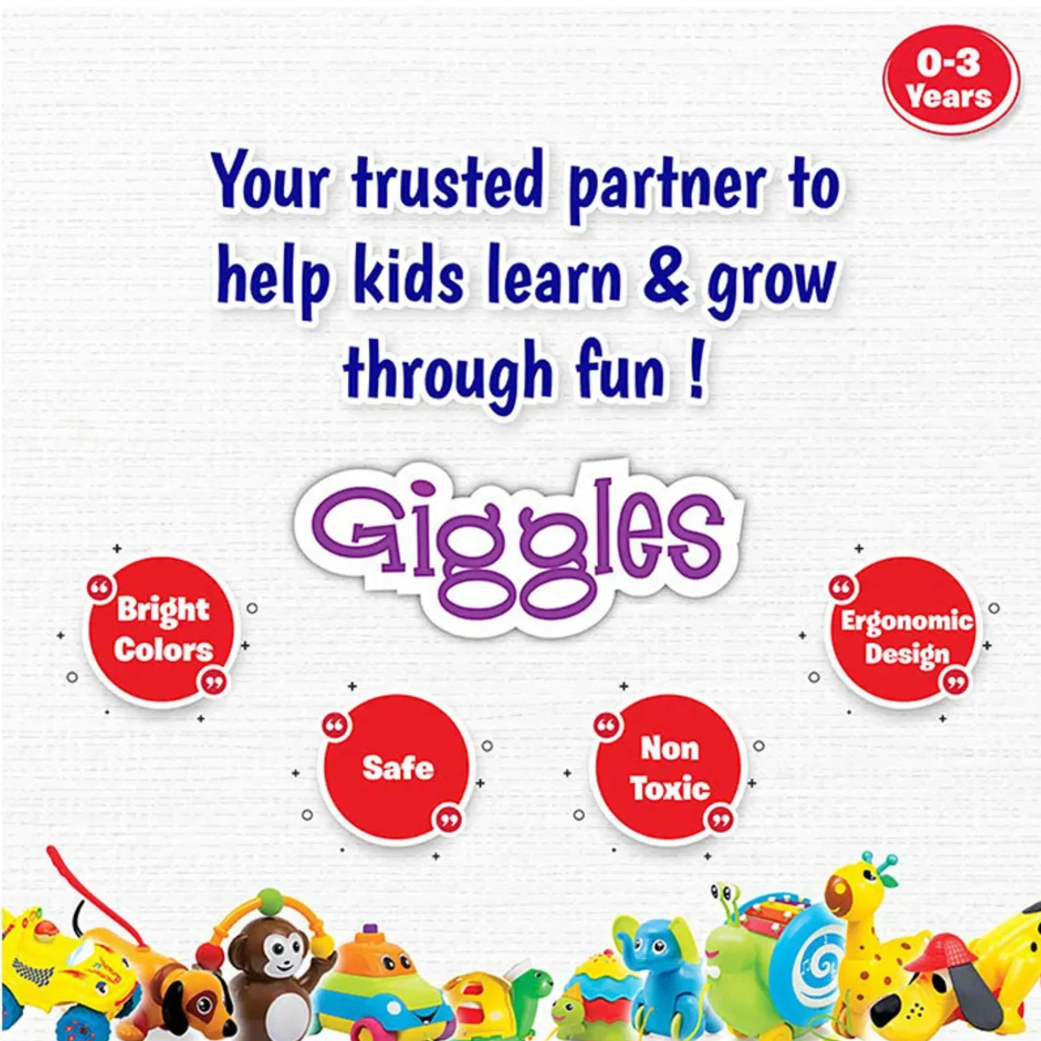 Giggles Funskool 3 in 1 Activity Play gym Deluxe Playgym - 2m+ Giggles Funskool