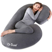 Dr Trust C-Shaped Full Body Pillow | Multi-Purpose Maternity & Pregnancy Support Pillow | Back, Belly & Leg Support | 360° Comfort