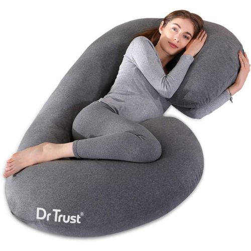 Dr Trust C-Shaped Full Body Pillow | Multi-Purpose Maternity & Pregnancy Support Pillow | Back, Belly & Leg Support | 360° Comfort