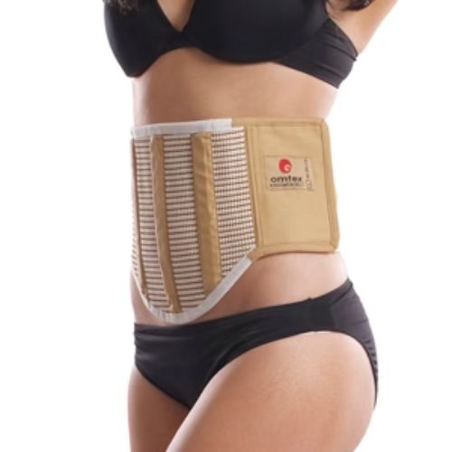 Omtex Sports Abdomen Belt | Adjustable Abdominal Support Belt for Men & Women | Waist & Stomach Compression Belt