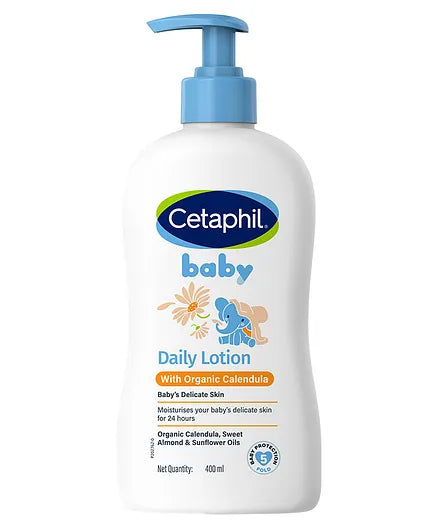 Cetaphil Baby Lotion with Organic Calendula 400ml | Gentle Moisturizer for Baby's Delicate Skin