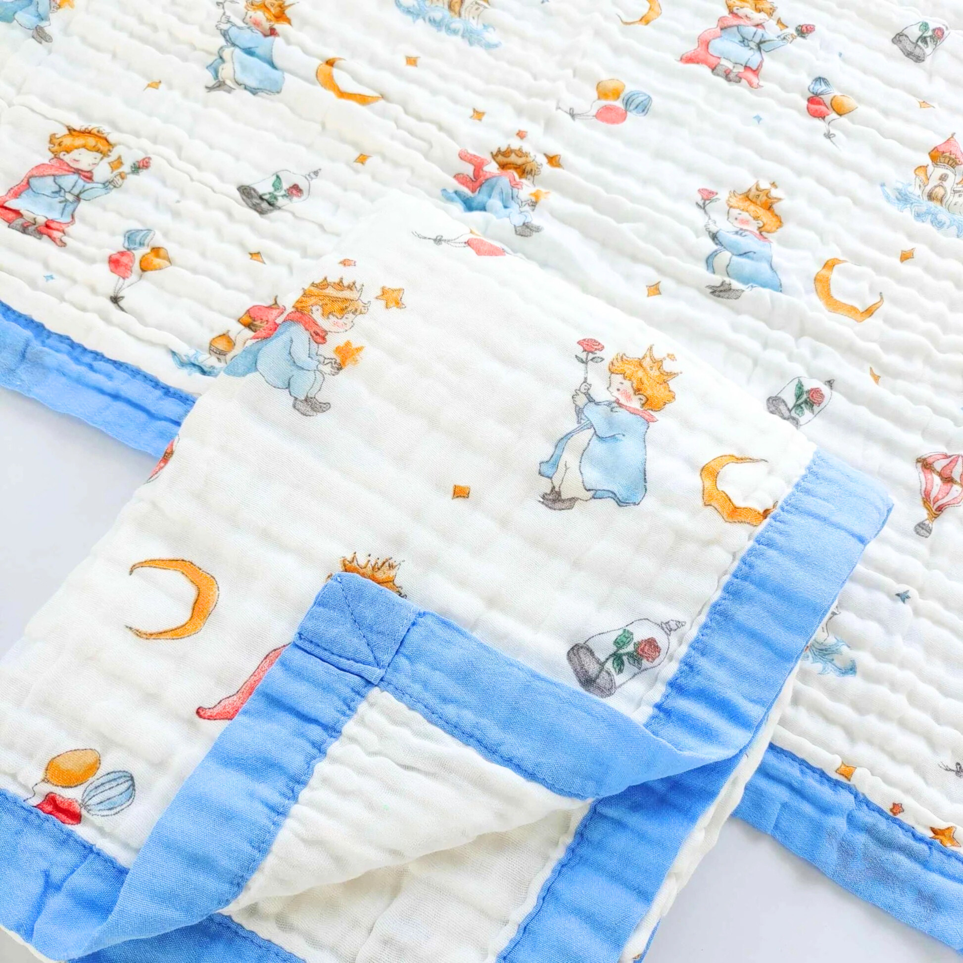 Organic 100% Cotton 6 layer Baby Muslin Blanket Cloth | Ultra-Soft & Breathable | 110×110 cm | Newborn–12 Months babee D
