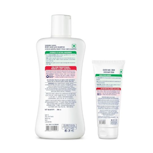 Chicco Gentle Body Wash & Shampoo 500ml with Baby Cream | Mild, Tear-Free & Nourishing Care