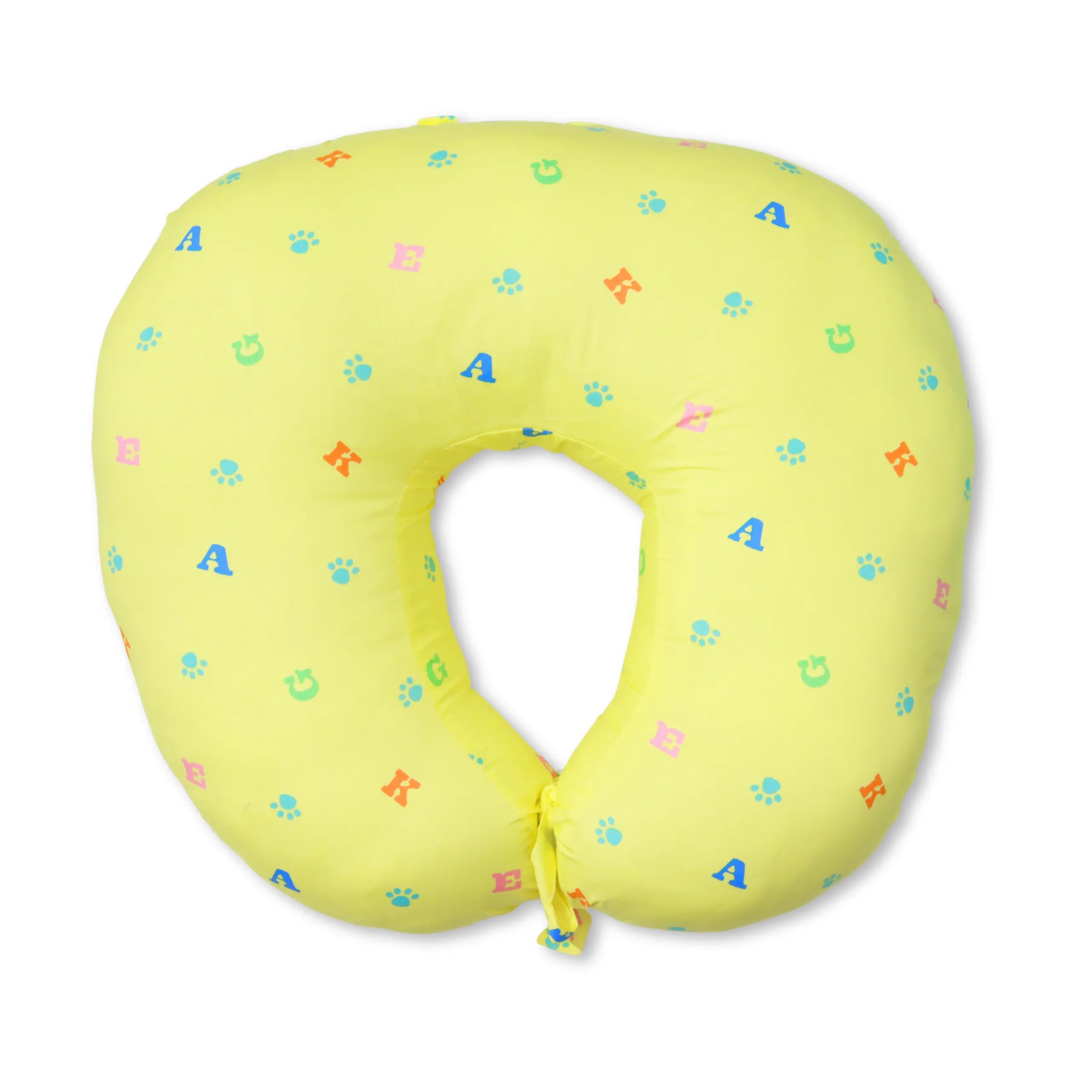 Breast Feeding & Nursing Pillow with Buckle Adjustment 100% Organic Cotton  - Yellow babee D