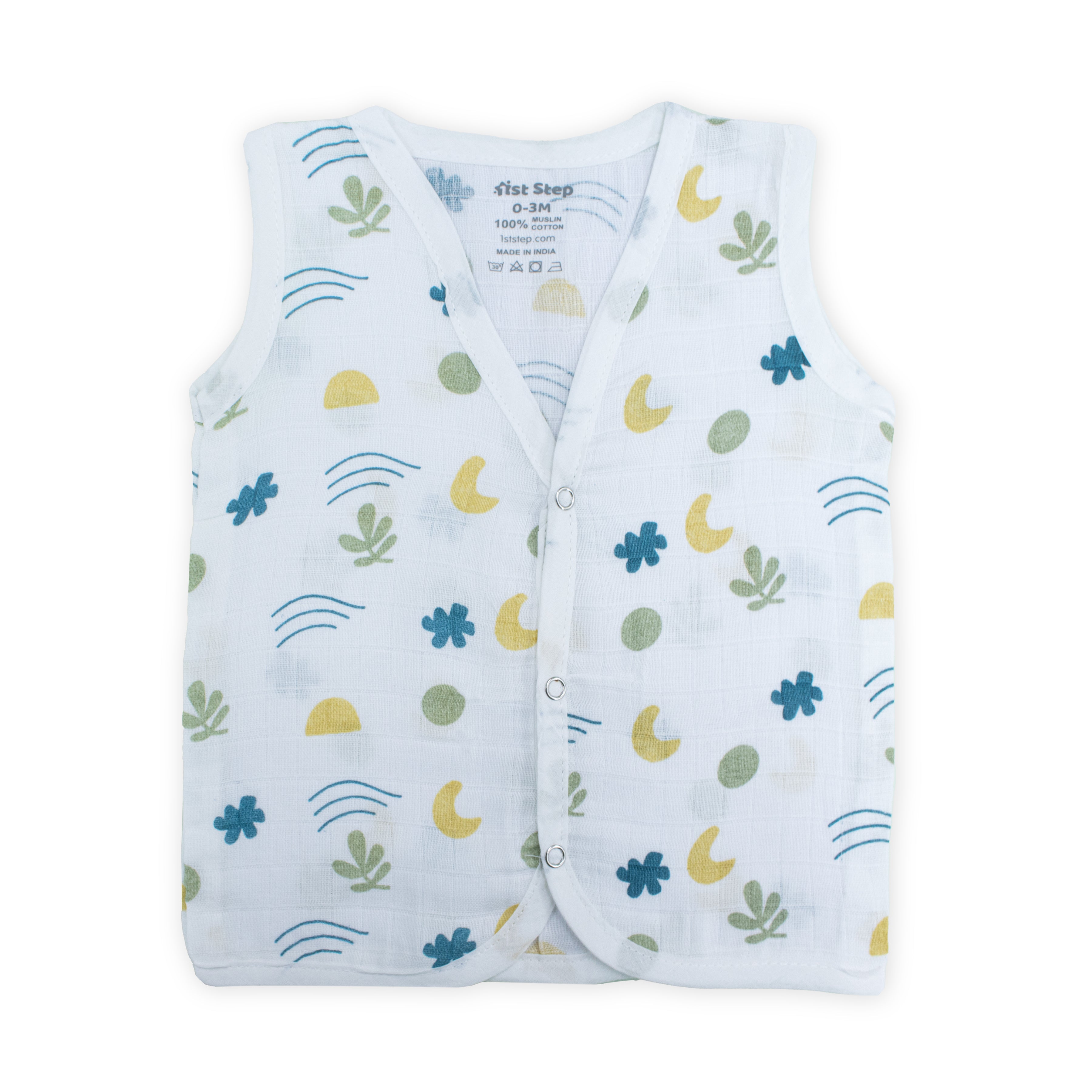 Muslin Button Type Jablas | Muslin Front Button Top For Babies