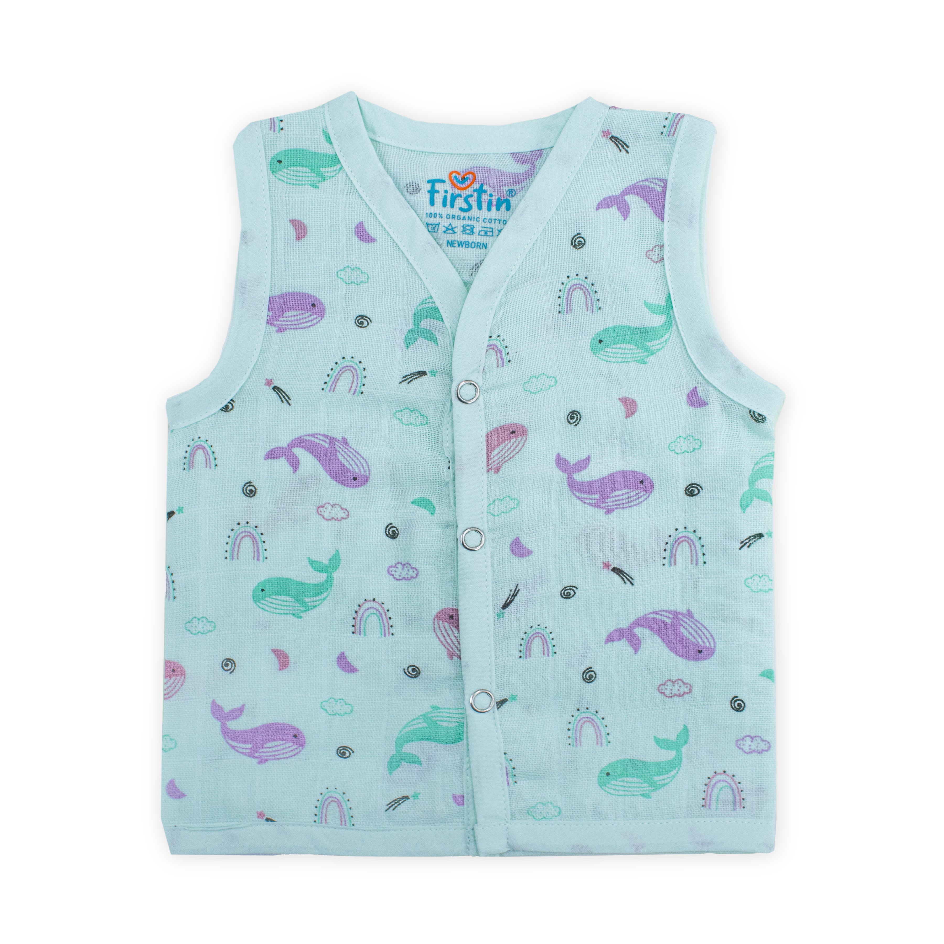 Muslin Button Type Jablas | Muslin Front Button Top For Babies