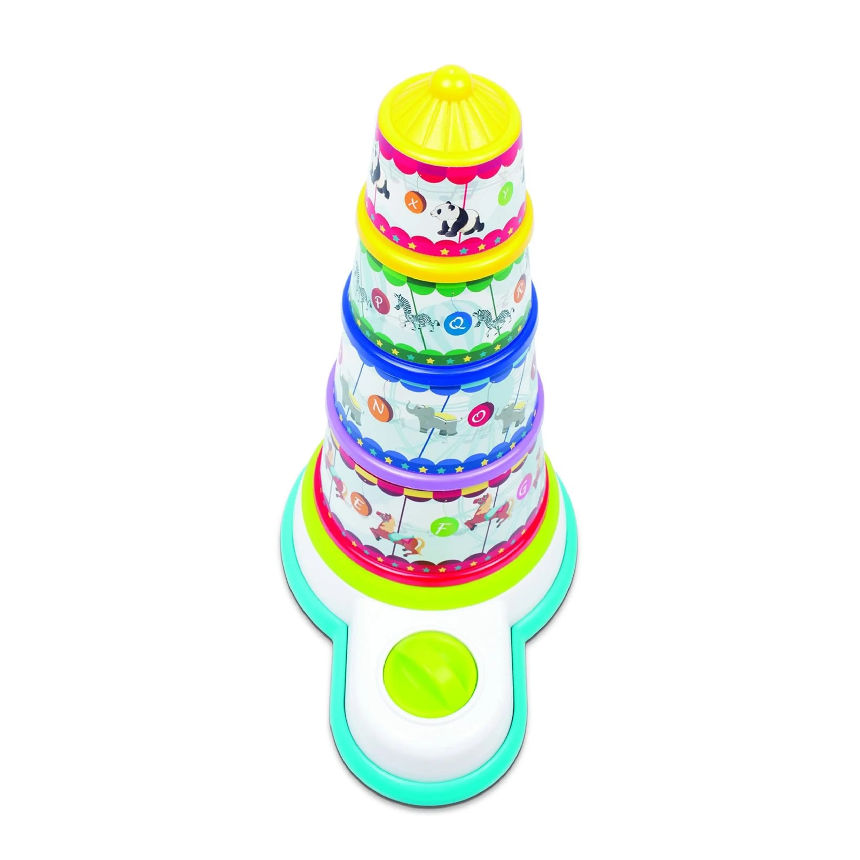 Giggles Funskool - Melody Funfair, Multicolour Musical Stacking Toy, Toy for Kids, Helps to Sort, Stack and Nest, 12 Months & Above, Infant and Preschool Toys Giggles Funskool