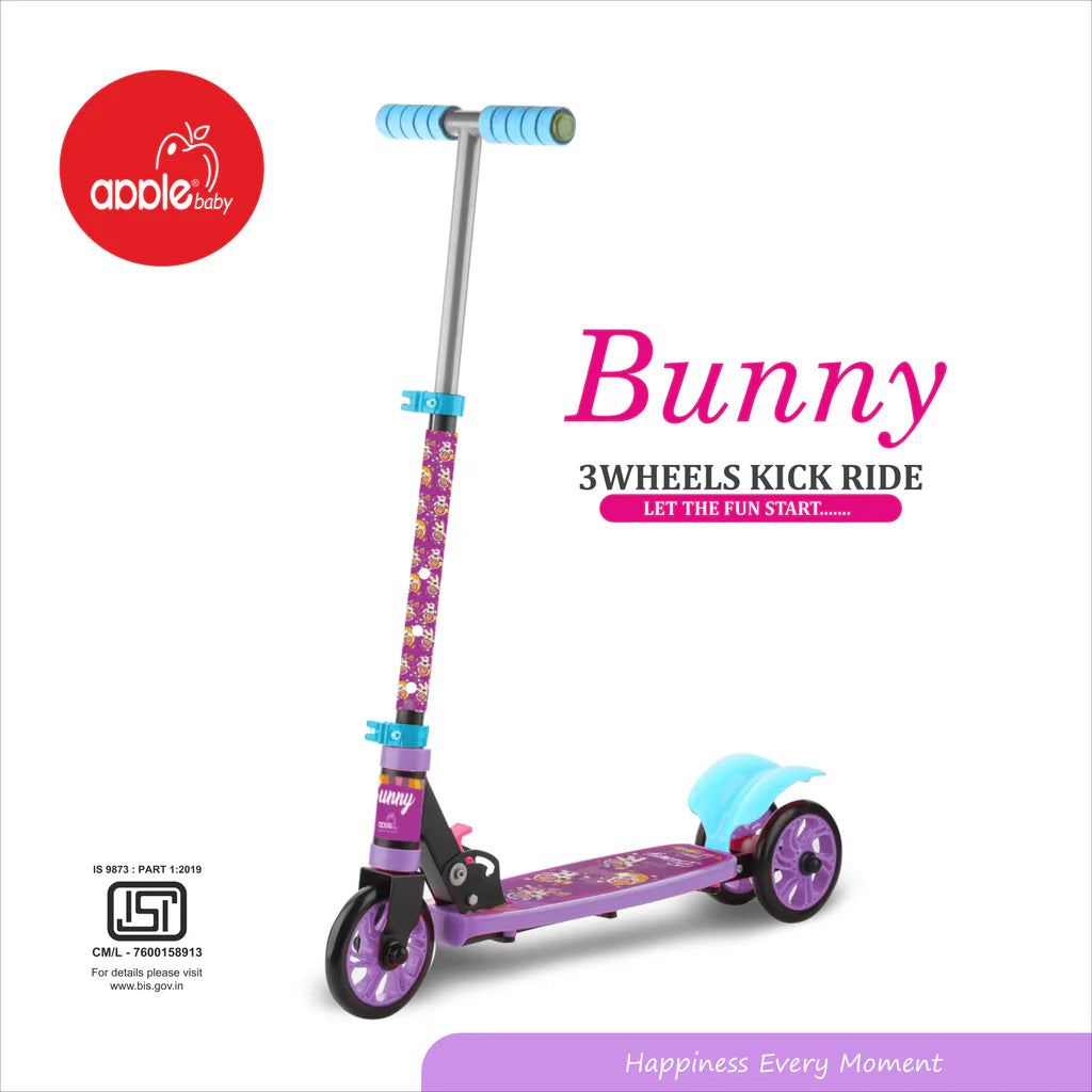 Bunny 3 Wheels Kick Ride Kids Scooter