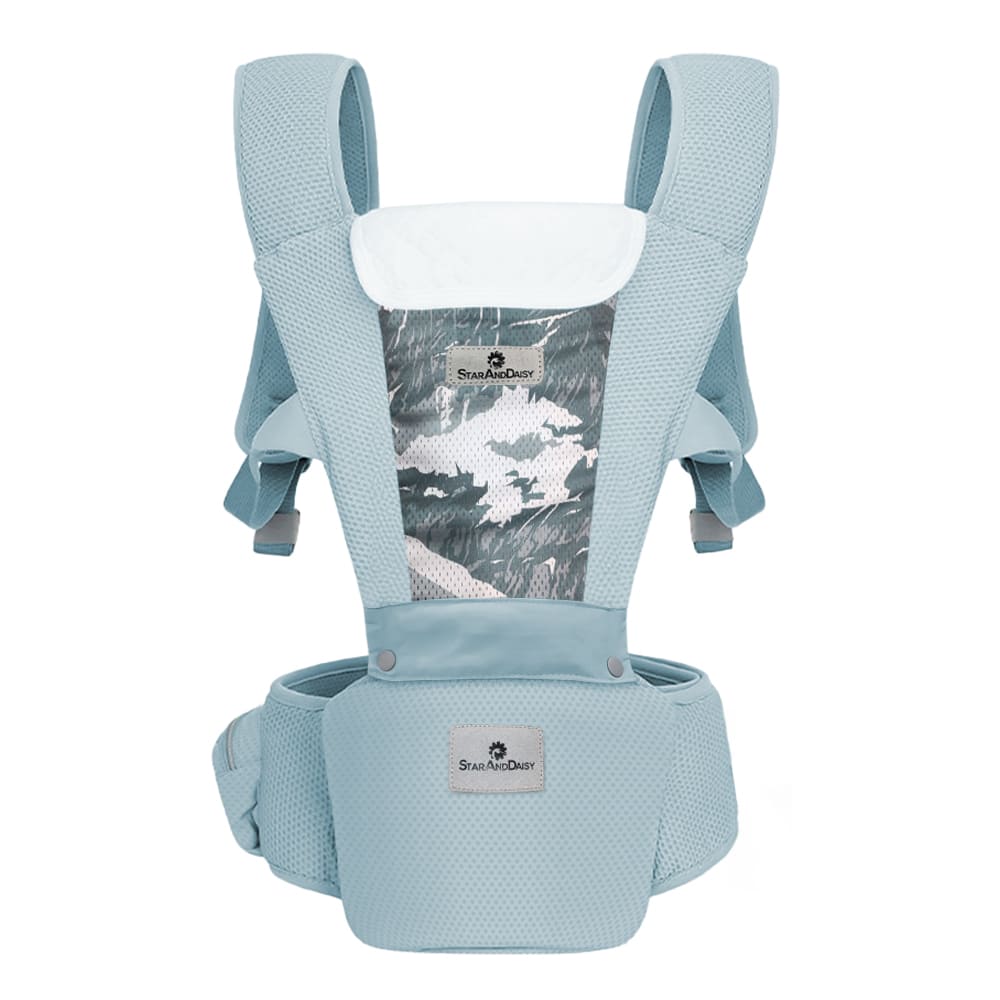 StarAndDaisy Premium Baby Carrier, Hip Seat Baby Carrier with 4 Carry Positions for 0-36 Months – Blue