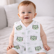 Muslin Button Type Jablas | Muslin Front Button Top For Babies