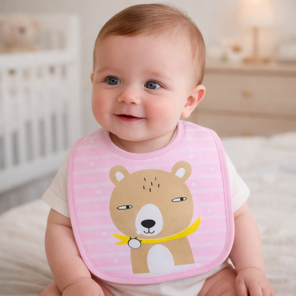 Baby Bibs | Soft Cotton Feeding Bib for Newborns & Infants | Absorbent & Comfortable Baby Feeding Essential