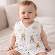 Muslin Button Type Jablas | Muslin Front Button Top For Babies