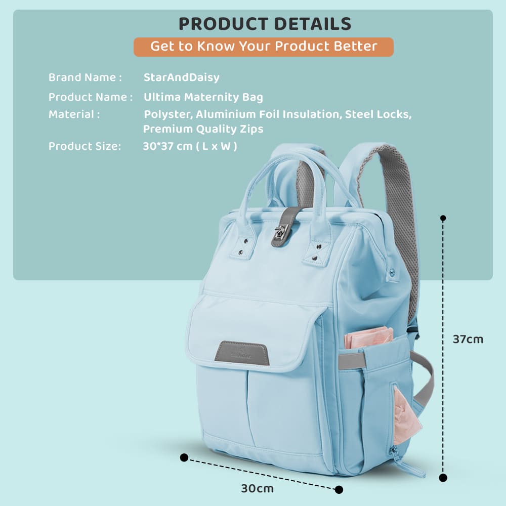 StarAndDaisy Diaper Bag for Moms | Stylish Baby Diaper Backpack with Multiple Compartments, Large Storage & Water-Resistant Design for Daily Essentials & Travel