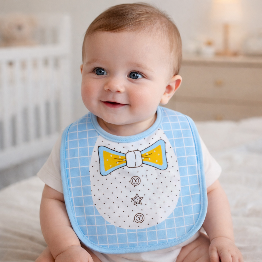 Baby Bibs | Soft Cotton Feeding Bib for Newborns & Infants | Absorbent & Comfortable Baby Feeding Essential