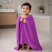 Micro Cotton LuxeLite Versatile Towel, Purple (size: 58x122 cms)