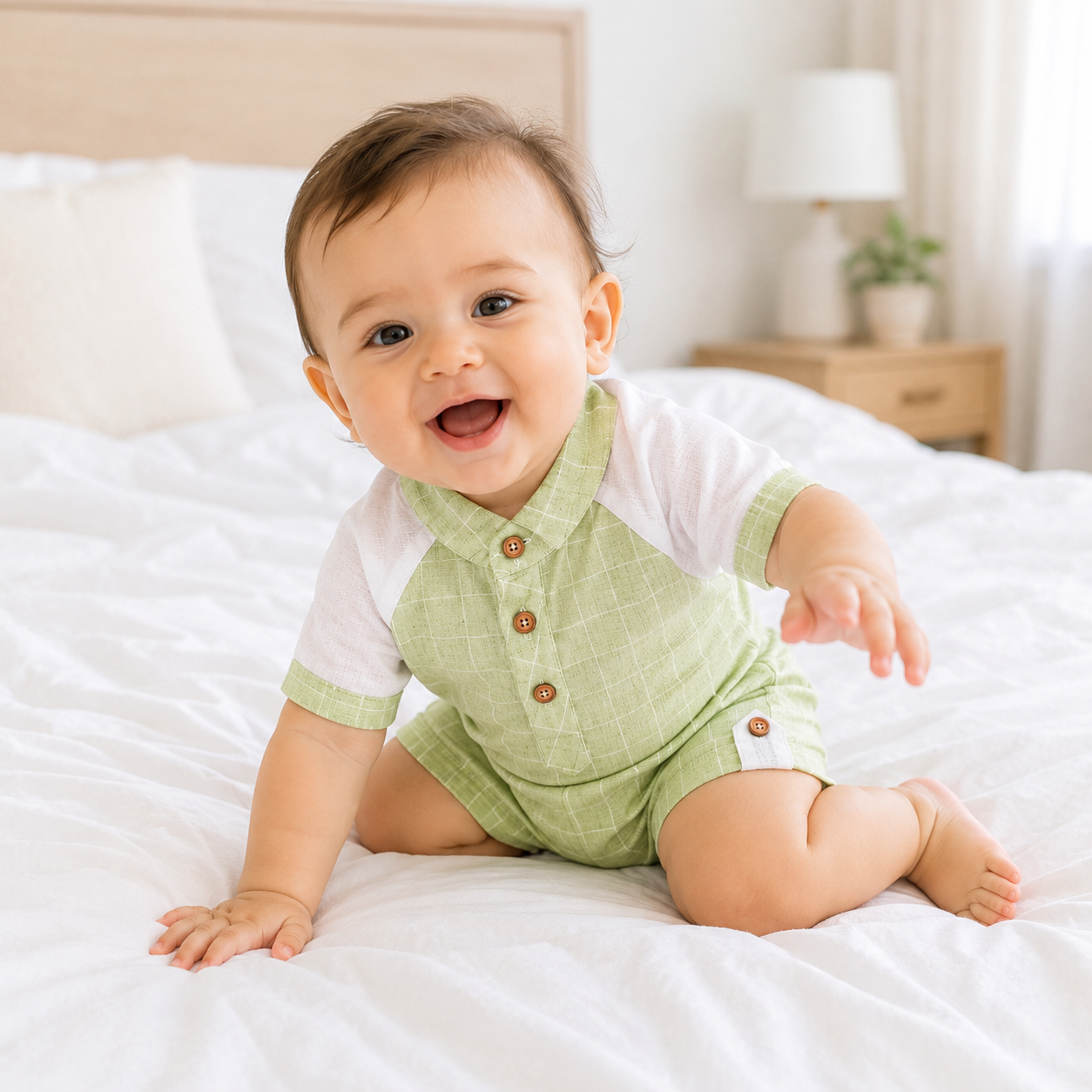 Premium Baby Boys Cotton Shirt & Shorts Set|3-6 Months Toddler Clothing