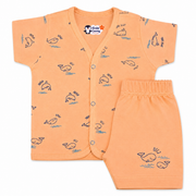 Kinder County Baby Cotton Half Sleeve Jabla & Shorts Set – Soft Breathable Newborn Clothing |0–3 Months
