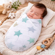 Organic 100% Cotton Baby Muslin Swaddle Cloth | Ultra-Soft & Breathable | 110×110 cm | Newborn–12 Months | Pack of 1