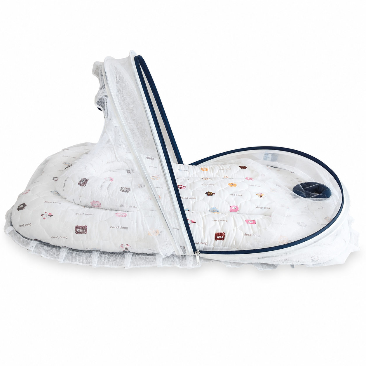 Premium Baby Bedding Set with Mosquito Net | 100% Insect Protection, Zip Closure & Baby Pillow