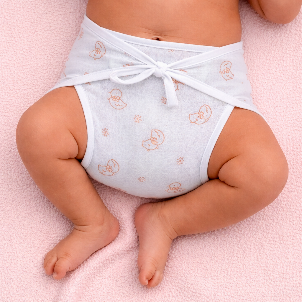 Printed Muslin Nappies for Baby | Soft & Breathable Cotton Reusable Cloth Diapers | Washable Langot for Newborns & Infants