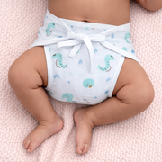Printed Muslin Nappies for Baby | Soft & Breathable Cotton Reusable Cloth Diapers | Washable Langot for Newborns & Infants