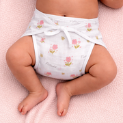 Printed Muslin Nappies for Baby | Soft & Breathable Cotton Reusable Cloth Diapers | Washable Langot for Newborns & Infants