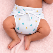 Printed Muslin Nappies for Baby | Soft & Breathable Cotton Reusable Cloth Diapers | Washable Langot for Newborns & Infants