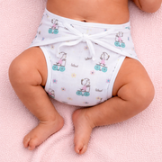 Printed Muslin Nappies for Baby | Soft & Breathable Cotton Reusable Cloth Diapers | Washable Langot for Newborns & Infants