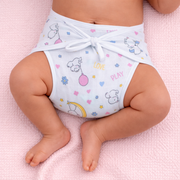 Printed Muslin Nappies for Baby | Soft & Breathable Cotton Reusable Cloth Diapers | Washable Langot for Newborns & Infants