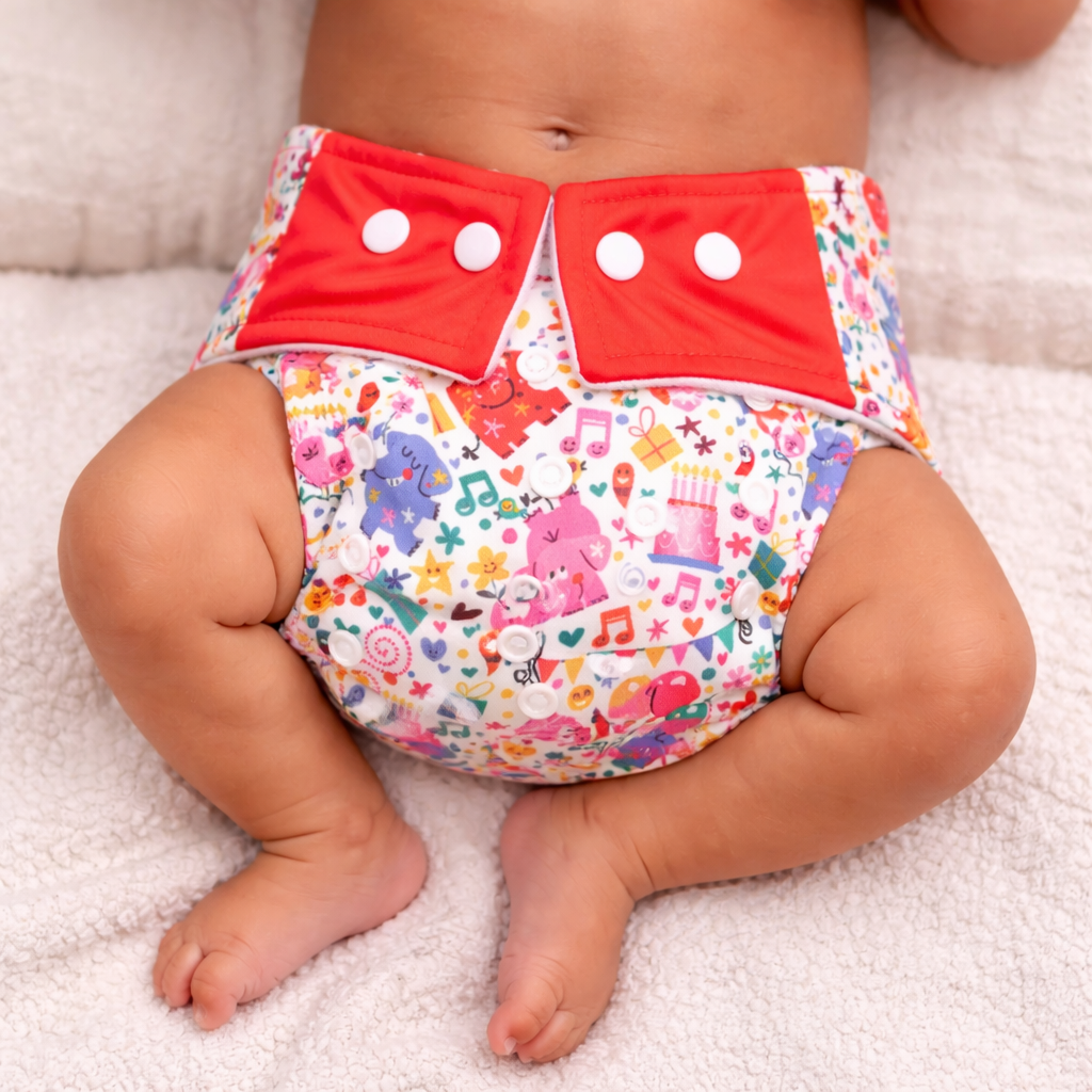 Freesize Cloth Diaper for Babies | Adjustable, Washable & Reusable Diaper with Insert Pad (3 Months to 3 Years)