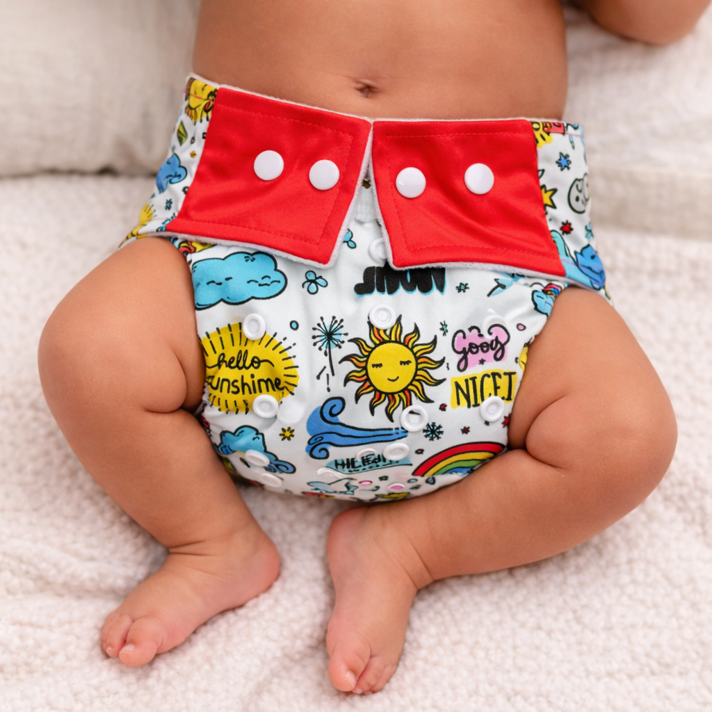 Freesize Cloth Diaper for Babies | Adjustable, Washable & Reusable Diaper with Insert Pad (3 Months to 3 Years)