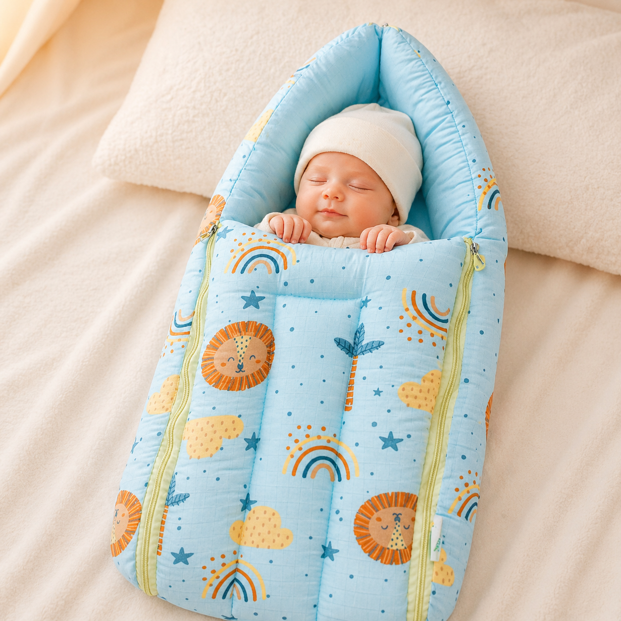 100% Organic Muslin Baby Carry Bed | Baby Muslin Carry Nest | Baby Carrier (Copy)