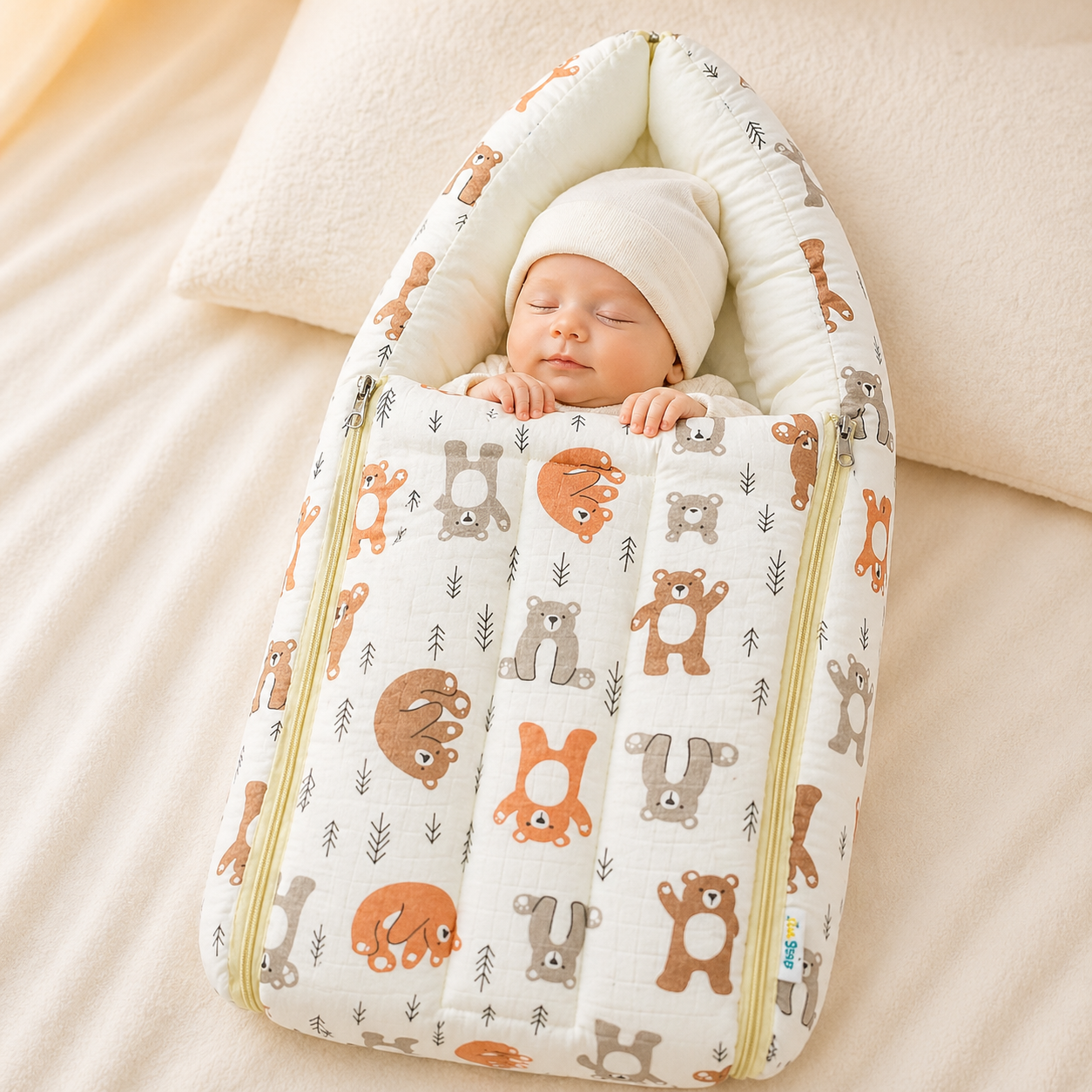 100% Organic Muslin Baby Carry Bed | Baby Muslin Carry Nest | Baby Carrier