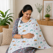 Baby Cotton Apron | Soft & Absorbent Feeding Apron for Babies | Comfortable & Washable Baby Feeding Essential