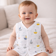 Muslin Button Type Jablas | Muslin Front Button Top For Babies