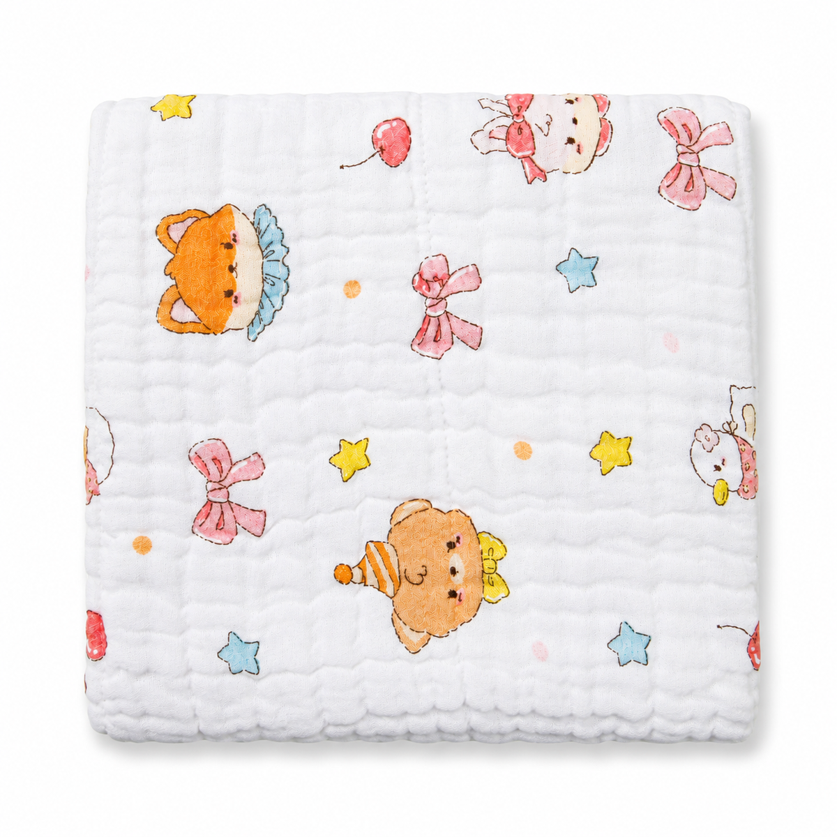 4 layer muslin baby towel – Design 6 detail